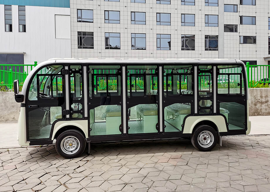 Electric Sightseeing Bus-17 Seats Enclosed Carriage Shuttle Bus