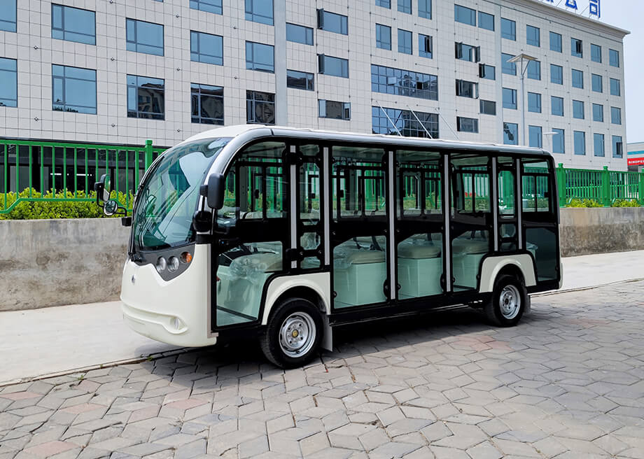 Electric Sightseeing Bus-17 Seats Enclosed Carriage Shuttle Bus
